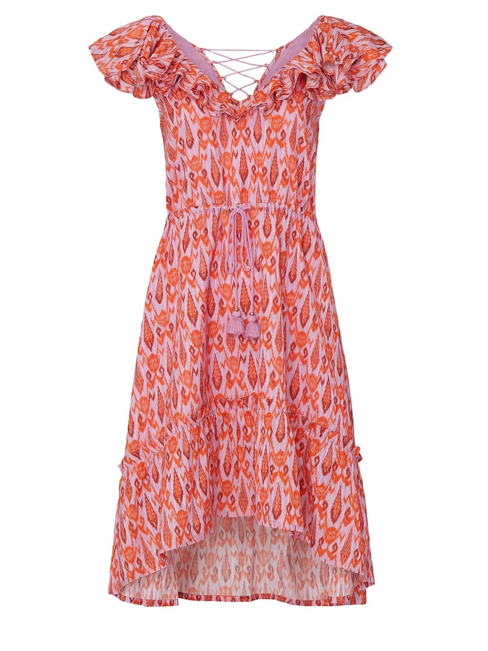 Figue Tahlia Dress Toledo Ikat Pink Sz L